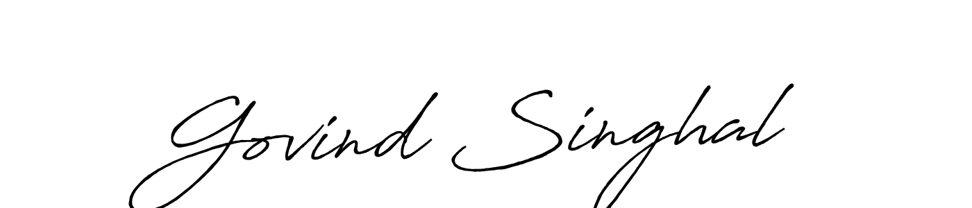 How to make Govind Singhal name signature. Use Antro_Vectra_Bolder style for creating short signs online. This is the latest handwritten sign. Govind Singhal signature style 7 images and pictures png