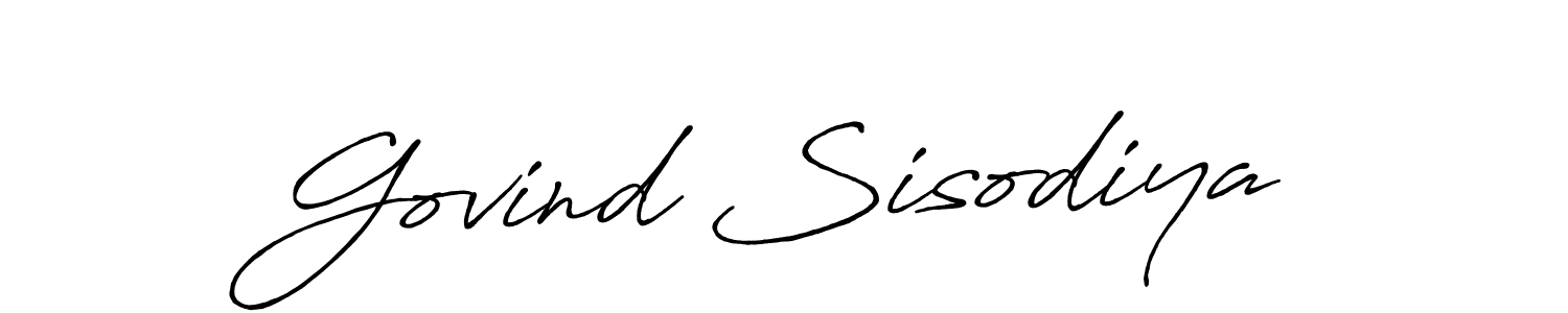 Govind Sisodiya stylish signature style. Best Handwritten Sign (Antro_Vectra_Bolder) for my name. Handwritten Signature Collection Ideas for my name Govind Sisodiya. Govind Sisodiya signature style 7 images and pictures png