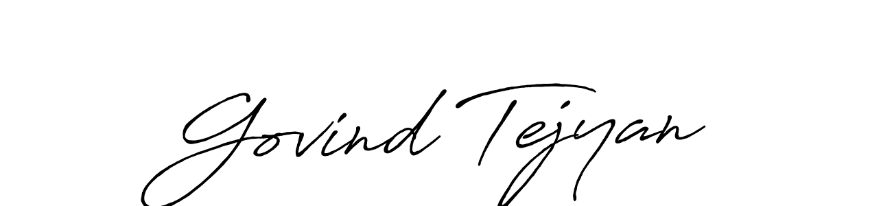 if you are searching for the best signature style for your name Govind Tejyan. so please give up your signature search. here we have designed multiple signature styles  using Antro_Vectra_Bolder. Govind Tejyan signature style 7 images and pictures png