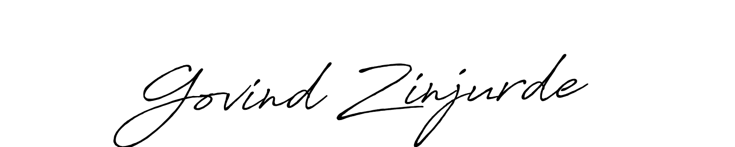 Make a short Govind Zinjurde signature style. Manage your documents anywhere anytime using Antro_Vectra_Bolder. Create and add eSignatures, submit forms, share and send files easily. Govind Zinjurde signature style 7 images and pictures png