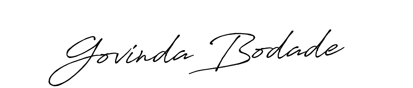 Create a beautiful signature design for name Govinda Bodade. With this signature (Antro_Vectra_Bolder) fonts, you can make a handwritten signature for free. Govinda Bodade signature style 7 images and pictures png