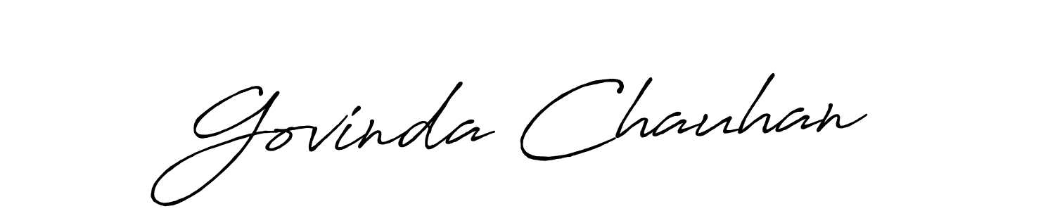 if you are searching for the best signature style for your name Govinda Chauhan. so please give up your signature search. here we have designed multiple signature styles  using Antro_Vectra_Bolder. Govinda Chauhan signature style 7 images and pictures png