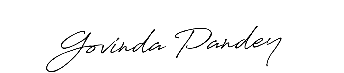 Also we have Govinda Pandey name is the best signature style. Create professional handwritten signature collection using Antro_Vectra_Bolder autograph style. Govinda Pandey signature style 7 images and pictures png