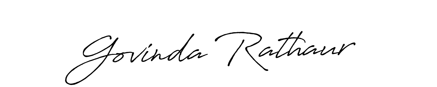 Use a signature maker to create a handwritten signature online. With this signature software, you can design (Antro_Vectra_Bolder) your own signature for name Govinda Rathaur. Govinda Rathaur signature style 7 images and pictures png