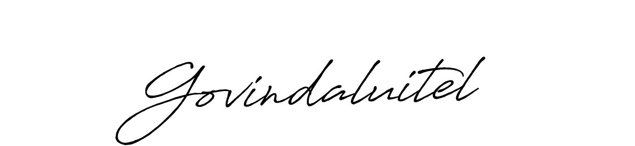 Similarly Antro_Vectra_Bolder is the best handwritten signature design. Signature creator online .You can use it as an online autograph creator for name Govindaluitel. Govindaluitel signature style 7 images and pictures png