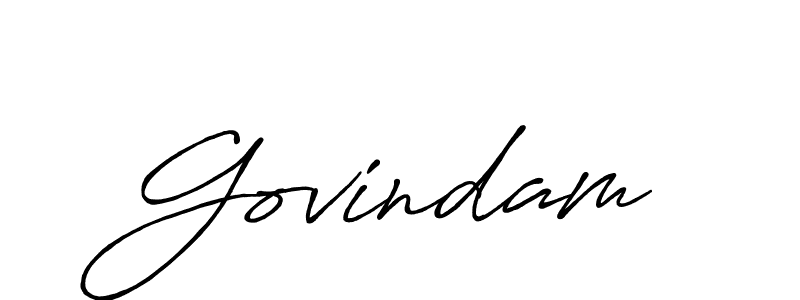 Create a beautiful signature design for name Govindam. With this signature (Antro_Vectra_Bolder) fonts, you can make a handwritten signature for free. Govindam signature style 7 images and pictures png