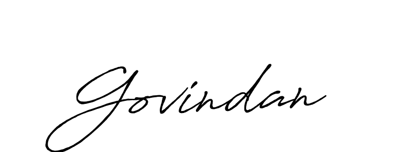 Create a beautiful signature design for name Govindan. With this signature (Antro_Vectra_Bolder) fonts, you can make a handwritten signature for free. Govindan signature style 7 images and pictures png