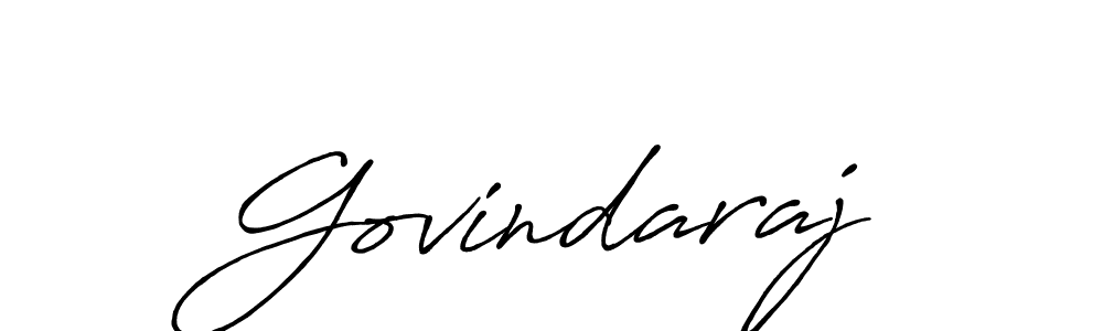 Create a beautiful signature design for name Govindaraj. With this signature (Antro_Vectra_Bolder) fonts, you can make a handwritten signature for free. Govindaraj signature style 7 images and pictures png