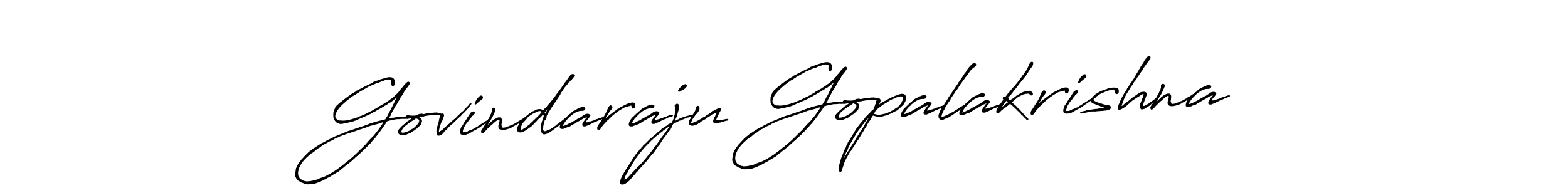 Create a beautiful signature design for name Govindaraju Gopalakrishna. With this signature (Antro_Vectra_Bolder) fonts, you can make a handwritten signature for free. Govindaraju Gopalakrishna signature style 7 images and pictures png