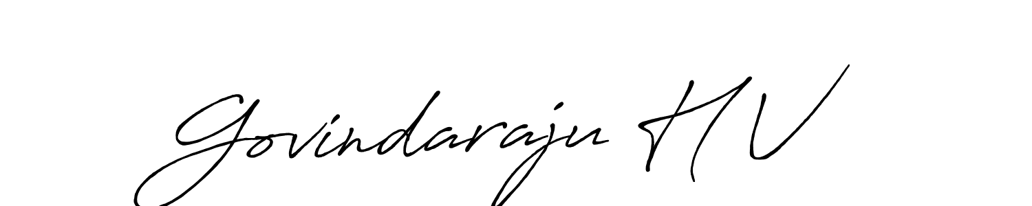 Antro_Vectra_Bolder is a professional signature style that is perfect for those who want to add a touch of class to their signature. It is also a great choice for those who want to make their signature more unique. Get Govindaraju H V name to fancy signature for free. Govindaraju H V signature style 7 images and pictures png