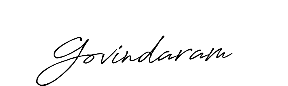 Create a beautiful signature design for name Govindaram. With this signature (Antro_Vectra_Bolder) fonts, you can make a handwritten signature for free. Govindaram signature style 7 images and pictures png