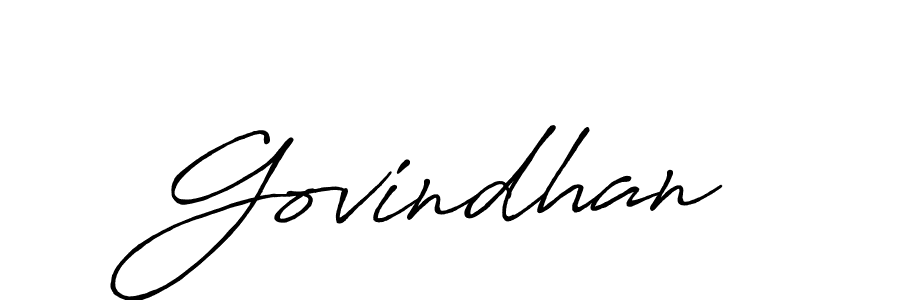 Make a beautiful signature design for name Govindhan. With this signature (Antro_Vectra_Bolder) style, you can create a handwritten signature for free. Govindhan signature style 7 images and pictures png