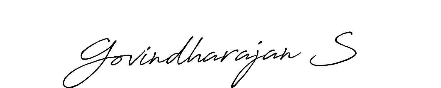 Design your own signature with our free online signature maker. With this signature software, you can create a handwritten (Antro_Vectra_Bolder) signature for name Govindharajan S. Govindharajan S signature style 7 images and pictures png