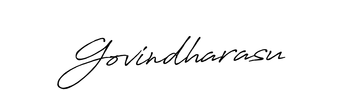 How to make Govindharasu name signature. Use Antro_Vectra_Bolder style for creating short signs online. This is the latest handwritten sign. Govindharasu signature style 7 images and pictures png