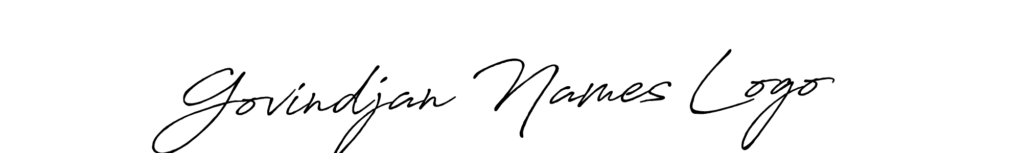 Also You can easily find your signature by using the search form. We will create Govindjan Names Logo name handwritten signature images for you free of cost using Antro_Vectra_Bolder sign style. Govindjan Names Logo signature style 7 images and pictures png