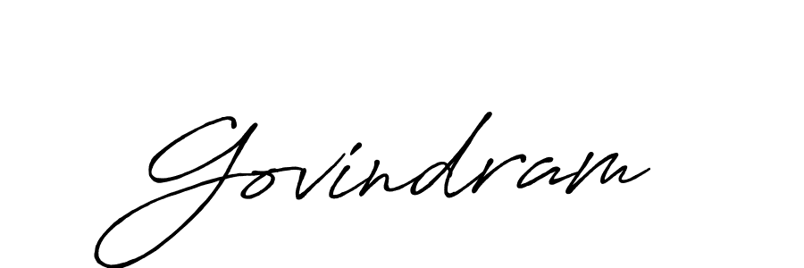 How to make Govindram signature? Antro_Vectra_Bolder is a professional autograph style. Create handwritten signature for Govindram name. Govindram signature style 7 images and pictures png