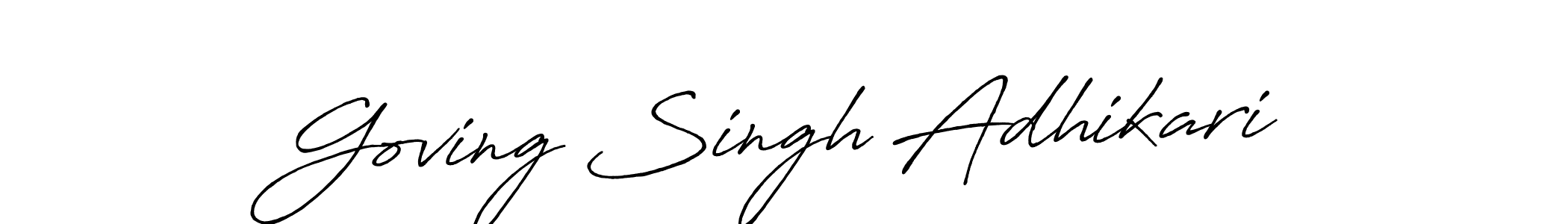 How to Draw Goving Singh Adhikari signature style? Antro_Vectra_Bolder is a latest design signature styles for name Goving Singh Adhikari. Goving Singh Adhikari signature style 7 images and pictures png