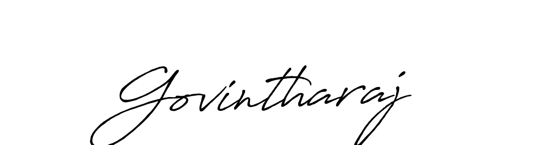 Make a beautiful signature design for name Govintharaj. With this signature (Antro_Vectra_Bolder) style, you can create a handwritten signature for free. Govintharaj signature style 7 images and pictures png