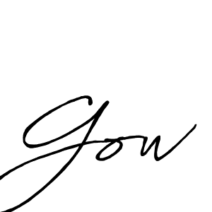 You should practise on your own different ways (Antro_Vectra_Bolder) to write your name (Gow) in signature. don't let someone else do it for you. Gow signature style 7 images and pictures png