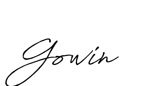 Create a beautiful signature design for name Gowin. With this signature (Antro_Vectra_Bolder) fonts, you can make a handwritten signature for free. Gowin signature style 7 images and pictures png