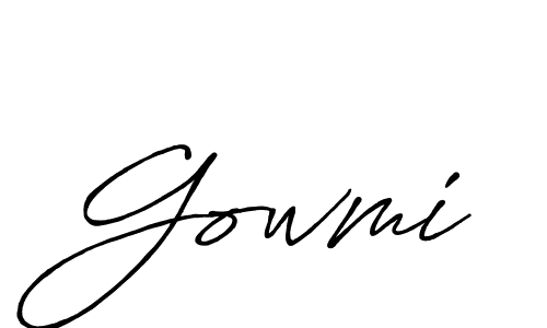 Design your own signature with our free online signature maker. With this signature software, you can create a handwritten (Antro_Vectra_Bolder) signature for name Gowmi. Gowmi signature style 7 images and pictures png