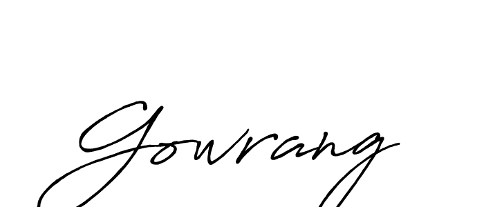Gowrang stylish signature style. Best Handwritten Sign (Antro_Vectra_Bolder) for my name. Handwritten Signature Collection Ideas for my name Gowrang. Gowrang signature style 7 images and pictures png