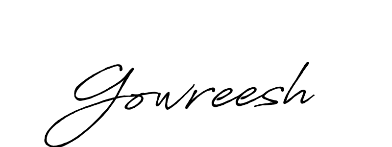 It looks lik you need a new signature style for name Gowreesh. Design unique handwritten (Antro_Vectra_Bolder) signature with our free signature maker in just a few clicks. Gowreesh signature style 7 images and pictures png