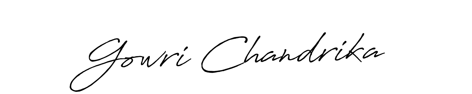 if you are searching for the best signature style for your name Gowri Chandrika. so please give up your signature search. here we have designed multiple signature styles  using Antro_Vectra_Bolder. Gowri Chandrika signature style 7 images and pictures png