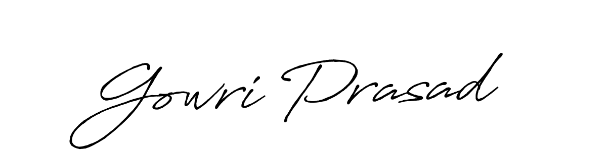 Also we have Gowri Prasad name is the best signature style. Create professional handwritten signature collection using Antro_Vectra_Bolder autograph style. Gowri Prasad signature style 7 images and pictures png