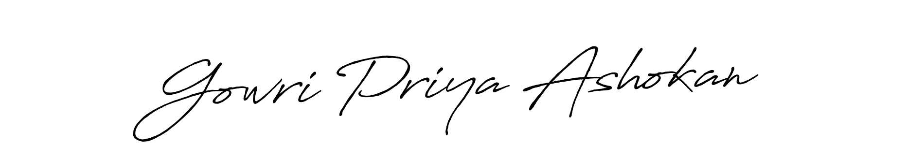 Make a beautiful signature design for name Gowri Priya Ashokan. Use this online signature maker to create a handwritten signature for free. Gowri Priya Ashokan signature style 7 images and pictures png