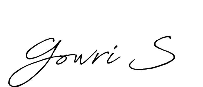 You can use this online signature creator to create a handwritten signature for the name Gowri S. This is the best online autograph maker. Gowri S signature style 7 images and pictures png