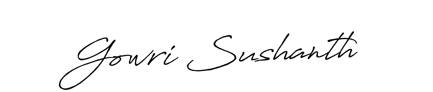 Design your own signature with our free online signature maker. With this signature software, you can create a handwritten (Antro_Vectra_Bolder) signature for name Gowri Sushanth. Gowri Sushanth signature style 7 images and pictures png