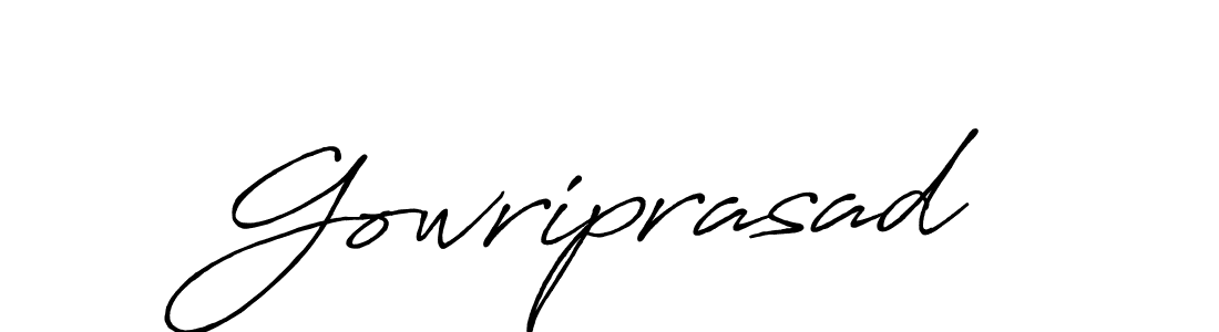 How to make Gowriprasad name signature. Use Antro_Vectra_Bolder style for creating short signs online. This is the latest handwritten sign. Gowriprasad signature style 7 images and pictures png