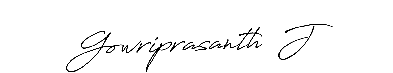 Antro_Vectra_Bolder is a professional signature style that is perfect for those who want to add a touch of class to their signature. It is also a great choice for those who want to make their signature more unique. Get Gowriprasanth  J name to fancy signature for free. Gowriprasanth  J signature style 7 images and pictures png