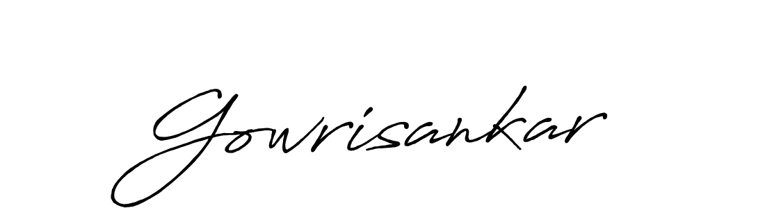 Use a signature maker to create a handwritten signature online. With this signature software, you can design (Antro_Vectra_Bolder) your own signature for name Gowrisankar. Gowrisankar signature style 7 images and pictures png