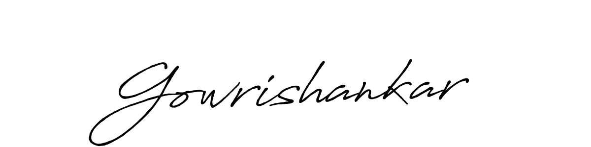 Gowrishankar stylish signature style. Best Handwritten Sign (Antro_Vectra_Bolder) for my name. Handwritten Signature Collection Ideas for my name Gowrishankar. Gowrishankar signature style 7 images and pictures png