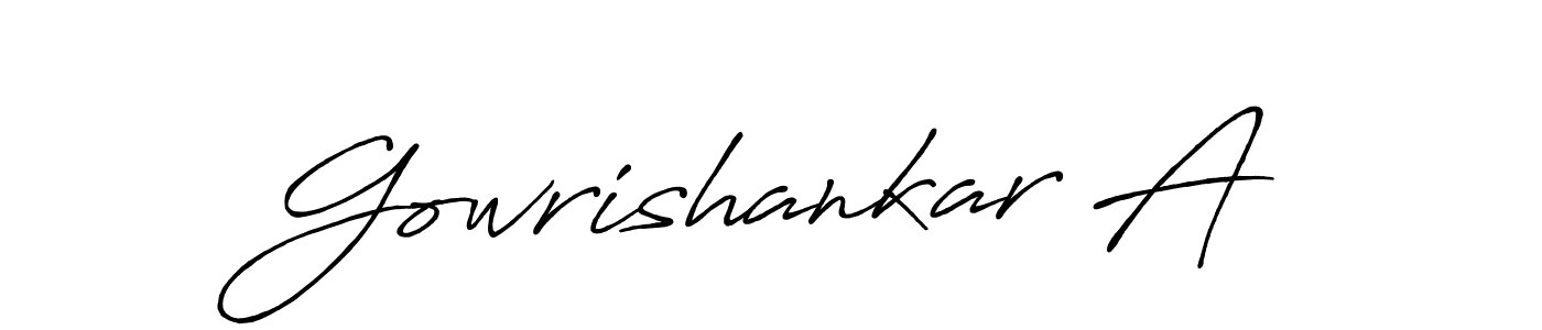 Design your own signature with our free online signature maker. With this signature software, you can create a handwritten (Antro_Vectra_Bolder) signature for name Gowrishankar A. Gowrishankar A signature style 7 images and pictures png