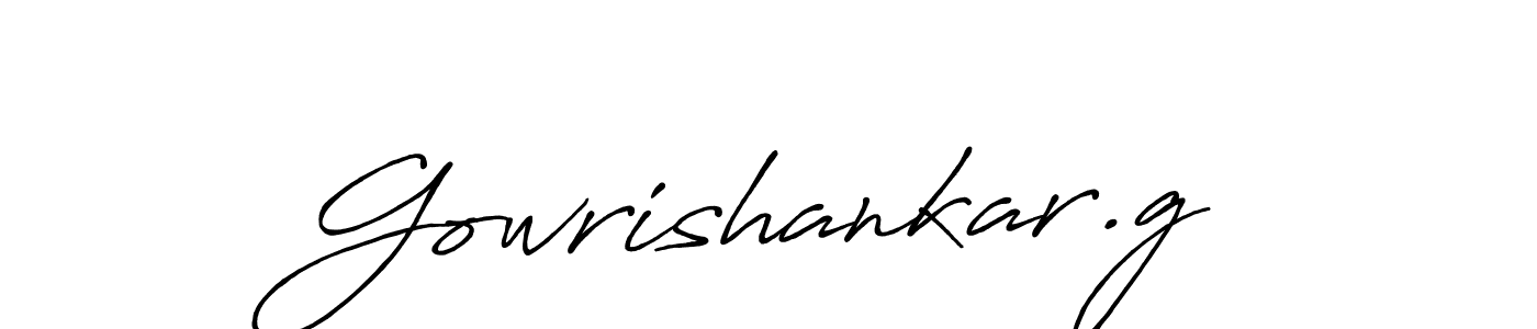 Design your own signature with our free online signature maker. With this signature software, you can create a handwritten (Antro_Vectra_Bolder) signature for name Gowrishankar.g. Gowrishankar.g signature style 7 images and pictures png