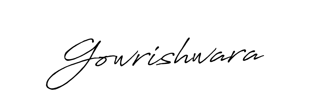 Design your own signature with our free online signature maker. With this signature software, you can create a handwritten (Antro_Vectra_Bolder) signature for name Gowrishwara. Gowrishwara signature style 7 images and pictures png