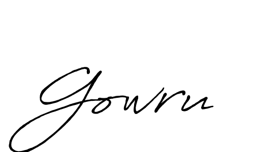 Make a beautiful signature design for name Gowru. With this signature (Antro_Vectra_Bolder) style, you can create a handwritten signature for free. Gowru signature style 7 images and pictures png
