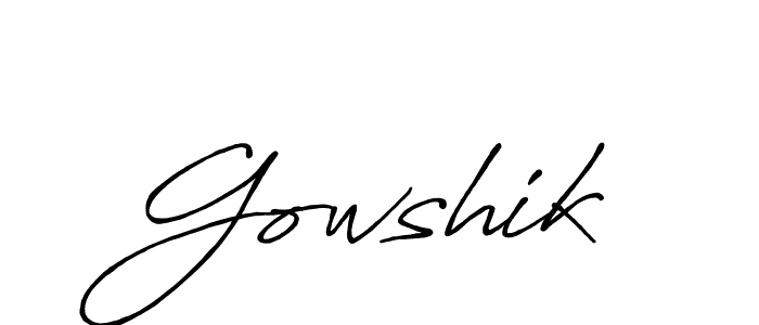 Make a beautiful signature design for name Gowshik. Use this online signature maker to create a handwritten signature for free. Gowshik signature style 7 images and pictures png