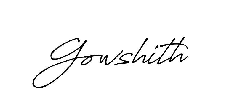 if you are searching for the best signature style for your name Gowshith. so please give up your signature search. here we have designed multiple signature styles  using Antro_Vectra_Bolder. Gowshith signature style 7 images and pictures png