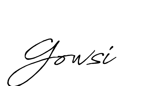 Use a signature maker to create a handwritten signature online. With this signature software, you can design (Antro_Vectra_Bolder) your own signature for name Gowsi. Gowsi signature style 7 images and pictures png