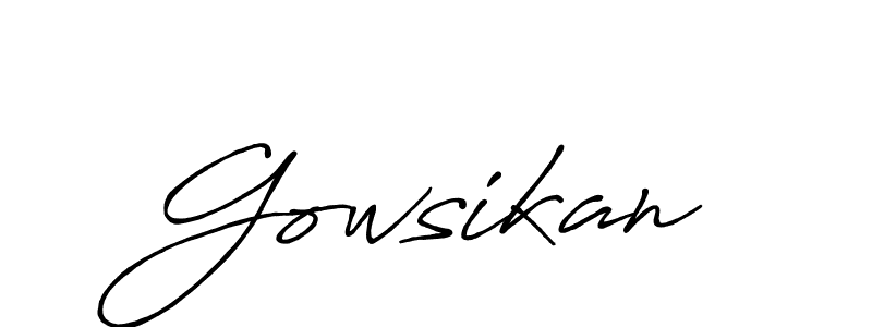 Use a signature maker to create a handwritten signature online. With this signature software, you can design (Antro_Vectra_Bolder) your own signature for name Gowsikan. Gowsikan signature style 7 images and pictures png