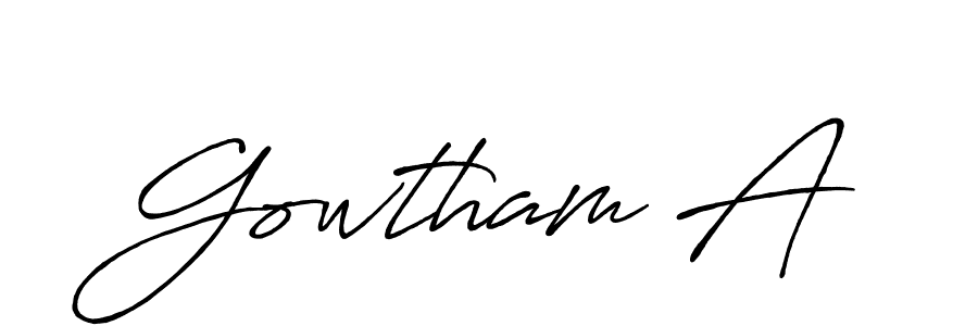 How to Draw Gowtham A signature style? Antro_Vectra_Bolder is a latest design signature styles for name Gowtham A. Gowtham A signature style 7 images and pictures png