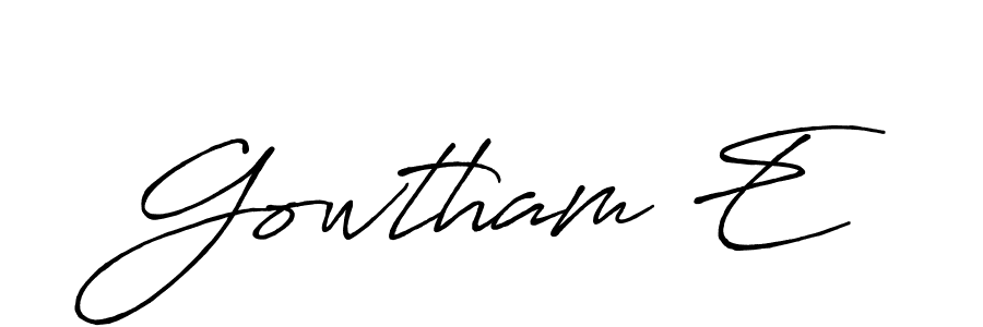 Best and Professional Signature Style for Gowtham E. Antro_Vectra_Bolder Best Signature Style Collection. Gowtham E signature style 7 images and pictures png
