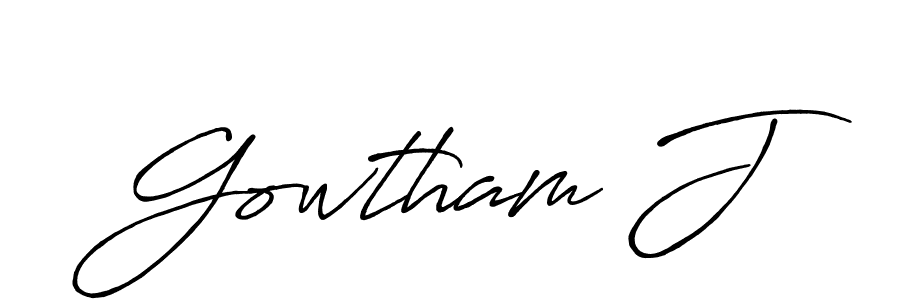 Also You can easily find your signature by using the search form. We will create Gowtham J name handwritten signature images for you free of cost using Antro_Vectra_Bolder sign style. Gowtham J signature style 7 images and pictures png
