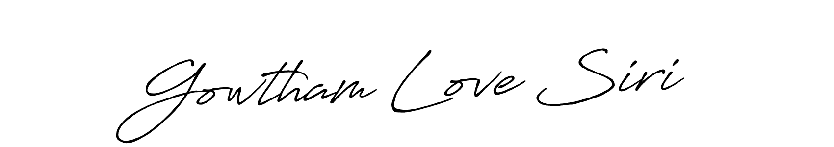 How to make Gowtham Love Siri signature? Antro_Vectra_Bolder is a professional autograph style. Create handwritten signature for Gowtham Love Siri name. Gowtham Love Siri signature style 7 images and pictures png