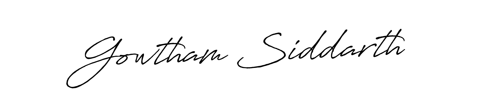 Gowtham Siddarth stylish signature style. Best Handwritten Sign (Antro_Vectra_Bolder) for my name. Handwritten Signature Collection Ideas for my name Gowtham Siddarth. Gowtham Siddarth signature style 7 images and pictures png