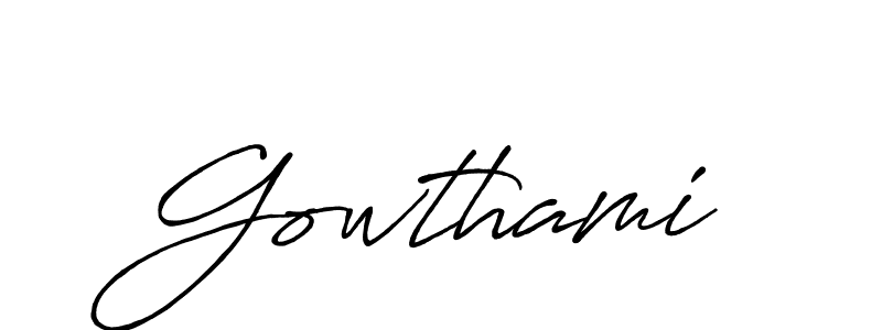 You should practise on your own different ways (Antro_Vectra_Bolder) to write your name (Gowthami) in signature. don't let someone else do it for you. Gowthami signature style 7 images and pictures png